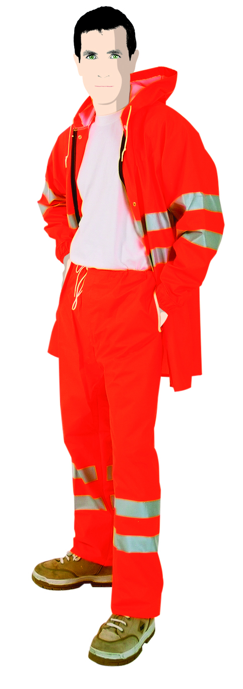 Pantalon de pluie haute visibilité jaune ou orange sonomix DMD