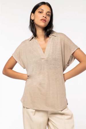 POLO EN LIN FEMME-NS221 - NATIVE SPIRIT
