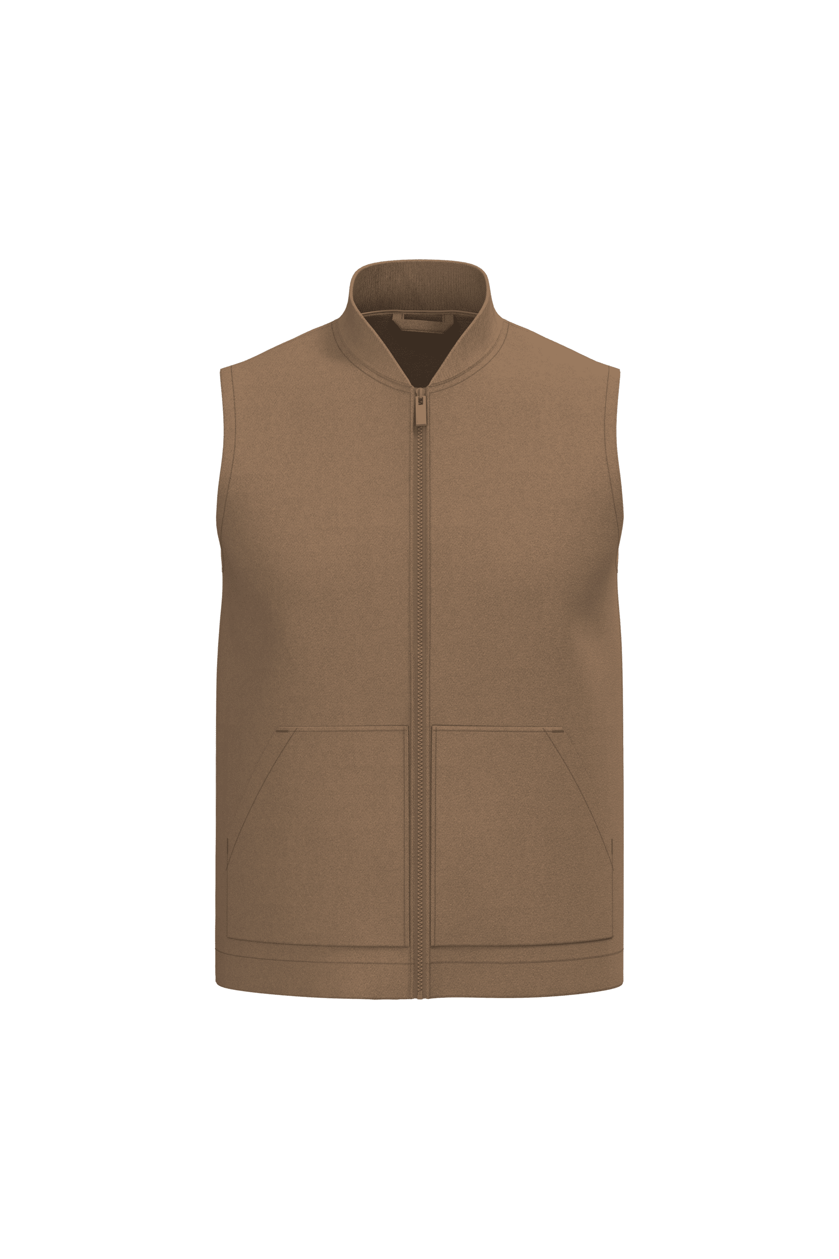 BODY WARMER REMBOURRE EN SERGE ECORESPONSABLE A COL TEDDY UNISEXE-NS623- NATIVE SPIRIT – Image 3