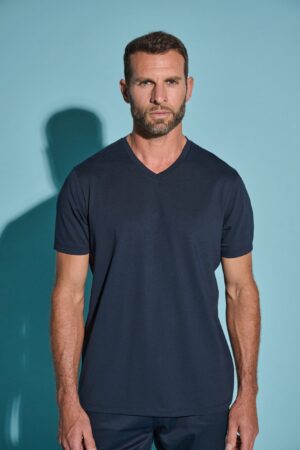 TEE SHIRT ECORESPONSABLES COL V ANTIBACTERIEN HOMME- WK316-KARIBAN